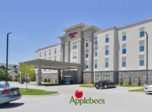 Hampton Inn in Emporia and Applebee's logo